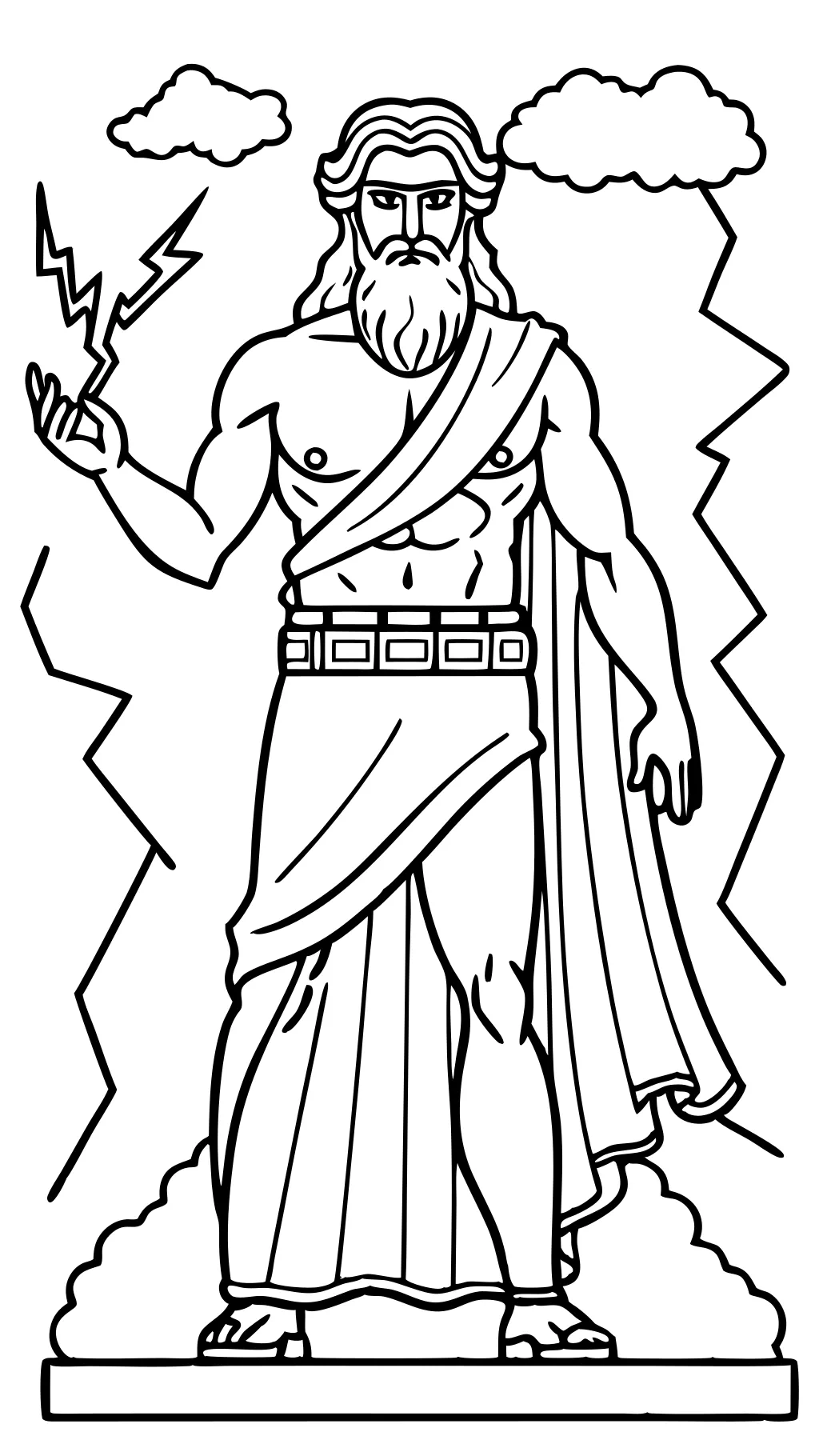 Página para colorear de Zeus